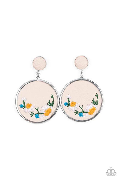 Embroidered Gardens Multi Post Earring