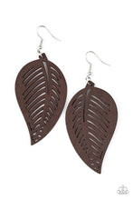 Load image into Gallery viewer, Tropical Foliage Brown Earring
