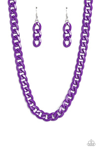 Painted Powerhouse Purple Necklace