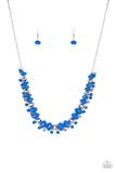 Load image into Gallery viewer, Paparazzi BRAGs To Riches - Blue Beads - Silver Necklace &amp; Earrings
