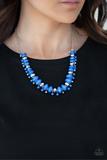 Paparazzi BRAGs To Riches - Blue Beads - Silver Necklace & Earrings