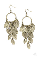 Load image into Gallery viewer, Feather Frenzy Brass Earring

