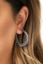 Load image into Gallery viewer, Rumble Rendezvous Silver Hoop Earring
