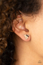 Load image into Gallery viewer, Pyramid Paradise Black Earring Post
