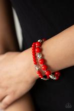 Load image into Gallery viewer, Colorful Collisions Red Bracelet
