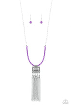 Load image into Gallery viewer, Mayan Masquerade Purple Necklace
