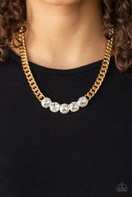 Load image into Gallery viewer, Rhinestone Renegade Gold Necklace
