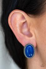 Shiny Sediment Blue Earring