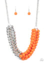 Load image into Gallery viewer, Layer after Layer Orange Necklace

