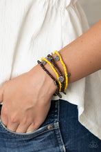 Load image into Gallery viewer, WOODnt Count it Yellow Bracelet
