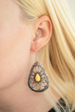 Load image into Gallery viewer, Floral Frill Yellow Earring
