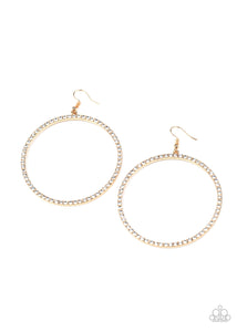 Wide Curves Ahead Gold Earring
