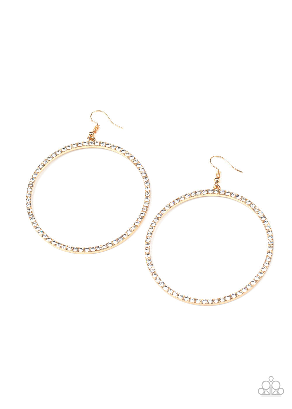Wide Curves Ahead Gold Earring