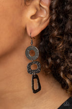 Load image into Gallery viewer, Prehistoric Prowl Black Earring
