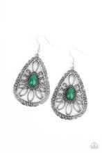 Load image into Gallery viewer, Floral Frill Green Earring
