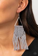 Load image into Gallery viewer, Macrame Jungle Silver Earring
