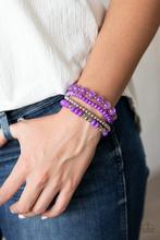 Load image into Gallery viewer, Layered Luster Purple Bracelet
