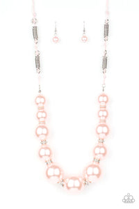 Pearly Prosperity Pink Necklace