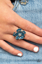 Load image into Gallery viewer, Hibiscus Holiday Blue Ring
