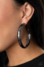 Load image into Gallery viewer, Check Out These Curves Black Hoop Earring
