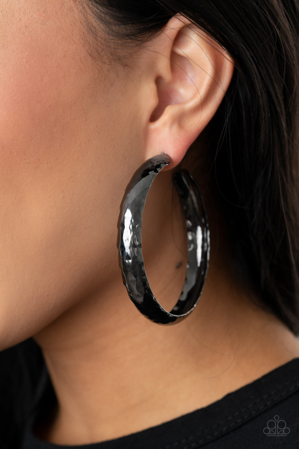 Check Out These Curves Black Hoop Earring