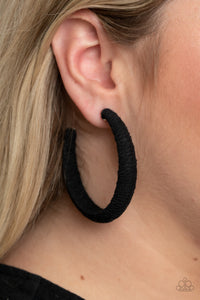 TWINE and Dine Black Earring