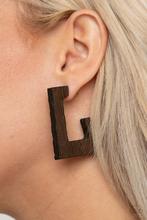 Load image into Gallery viewer, The Girl Next OUTDOOR Brown Hoop Earring
