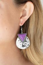 Load image into Gallery viewer, Road Trip Treasure Purple Earring
