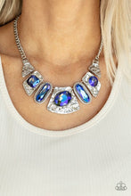 Load image into Gallery viewer, Futuristic Fashionista Blue Necklace
