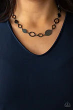 Load image into Gallery viewer, Working OVAL-time Black Necklace
