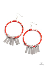 Load image into Gallery viewer, Garden Chimes Red Earring
