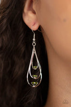 Load image into Gallery viewer, Drop Down Dazzle Green Earring
