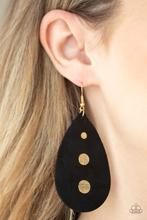Load image into Gallery viewer, Rustic Torrent Black Earring
