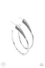 Load image into Gallery viewer, Fully Loaded Silver Hoop Earring
