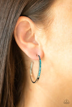 Load image into Gallery viewer, Somewhere Over the OMBRE Blue Hoop Earring
