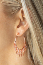 Load image into Gallery viewer, Happy Independence Day Copper Hoop Earring
