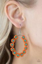 Load image into Gallery viewer, Festively Flower Child Orange Earring
