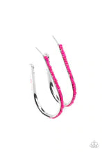 Load image into Gallery viewer, Beaded Bauble Pink Hoop Earring
