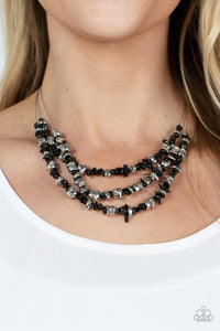 Placid Pebbles Black Necklace