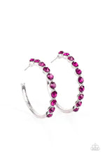 Load image into Gallery viewer, Photo Finish Pink Hoop Earring
