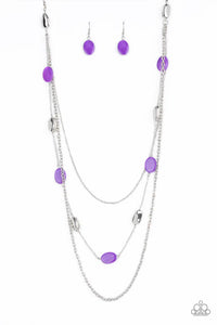 Barefoot and Beachbound Purple Necklace