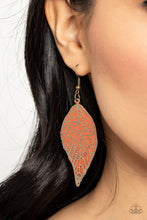 Load image into Gallery viewer, Leafy Luxury Orange Earring
