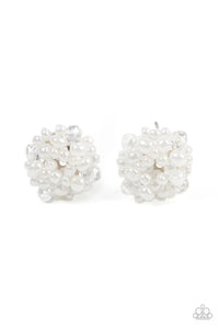Bunches of Bubbly White Post Earring