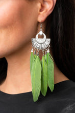 Load image into Gallery viewer, Plume Paradise Green Earring
