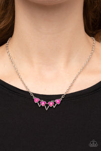Pyramid Prowl Pink Necklace