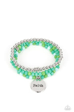 Load image into Gallery viewer, Fashionable Faith Green Bracelet
