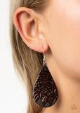 Load image into Gallery viewer, Everyone Remain PALM Brown Earring
